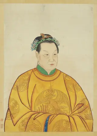 明孝慈高皇后半身像　軸