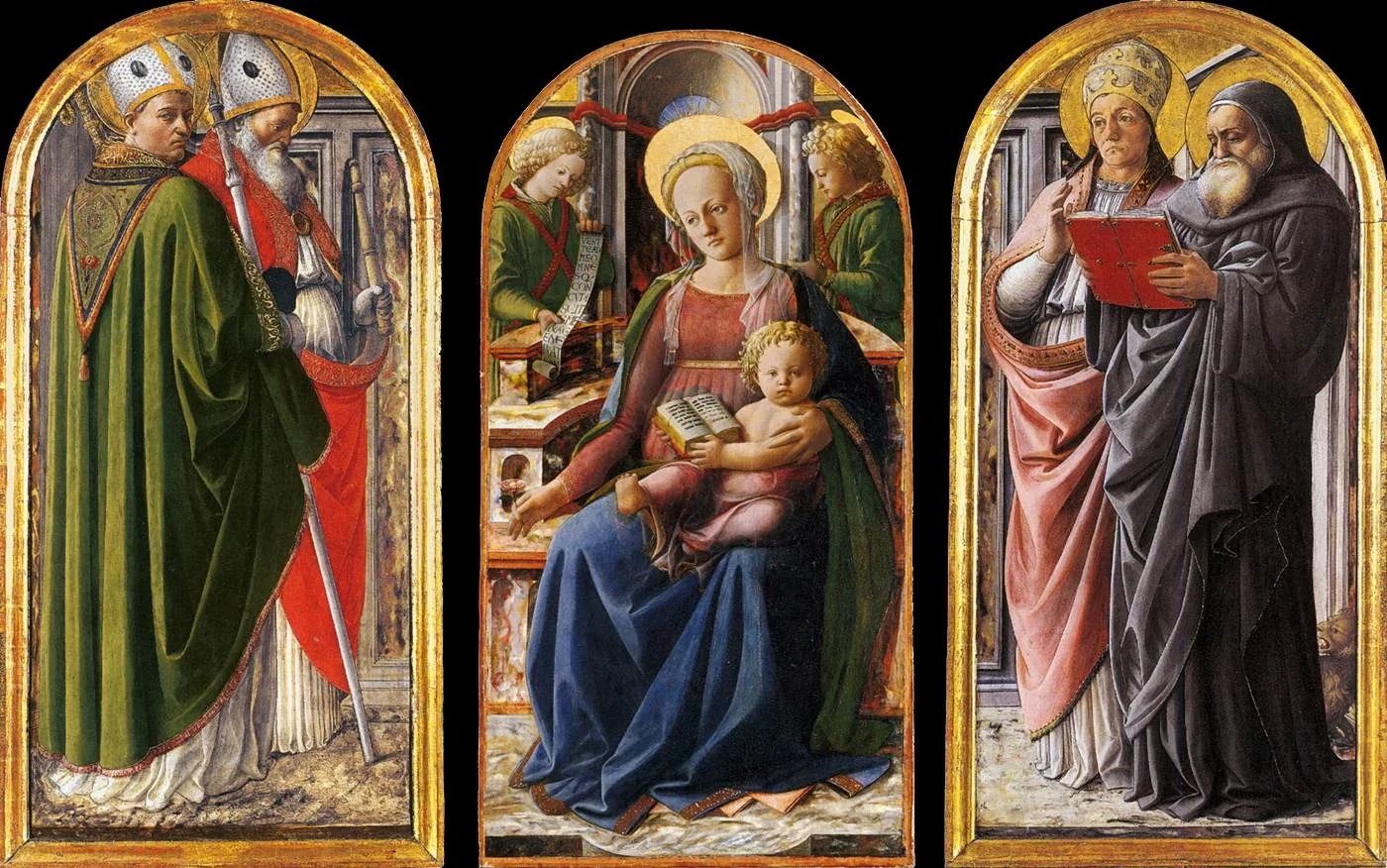 Madonna and Child with Angels and Saints, detail