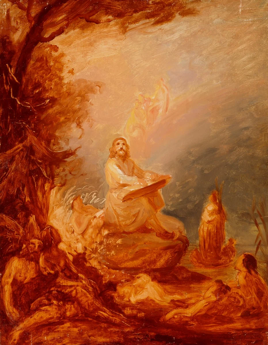 Väinämöisen soitto, luonnos, detail