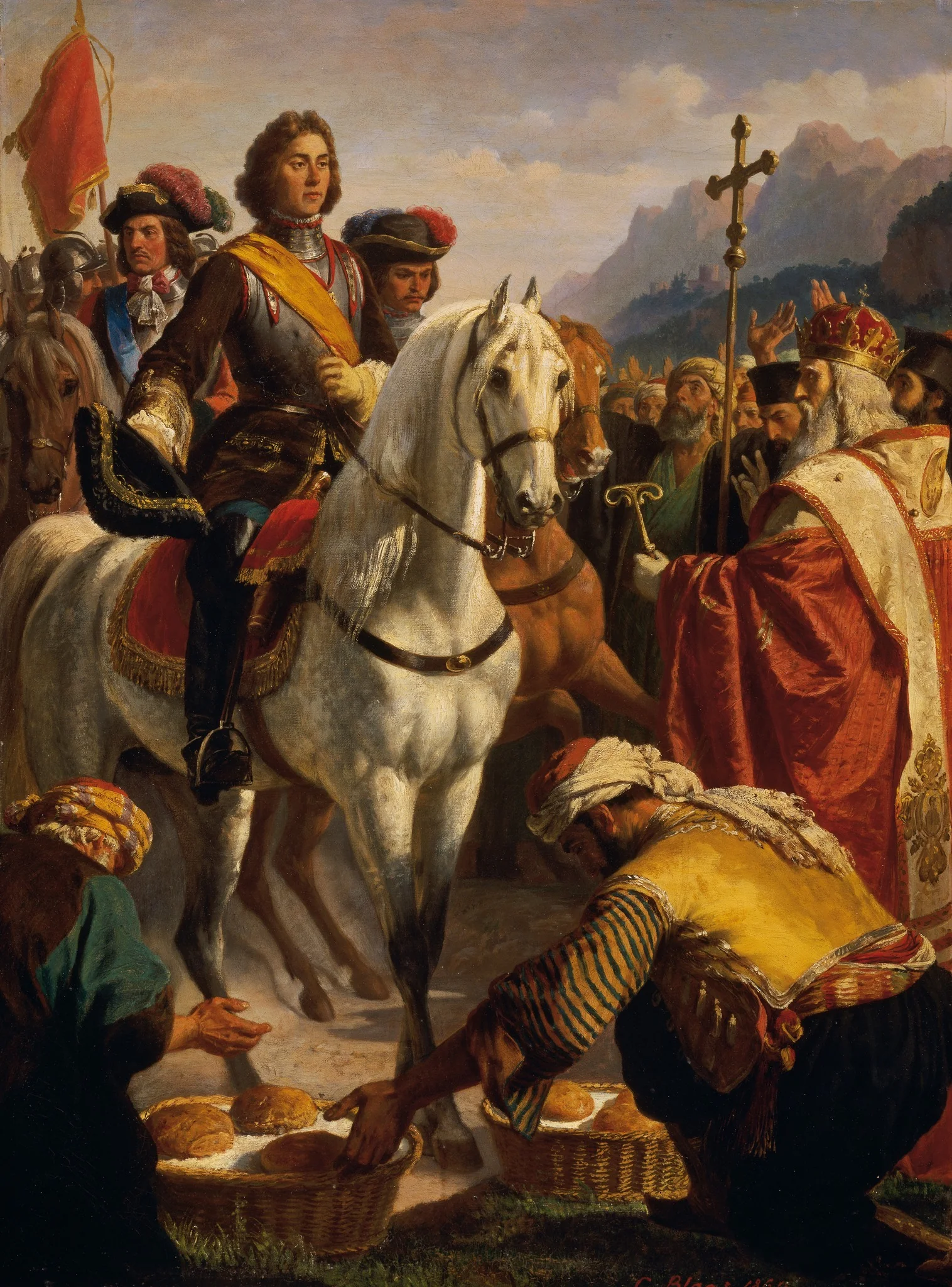 Prince Eugene's march to Bosnia in 1697, detail