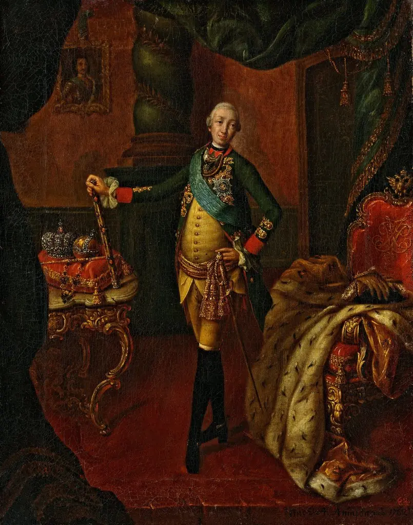 Portrait of Peter III, by Aleksey Antropov, oil, 1762