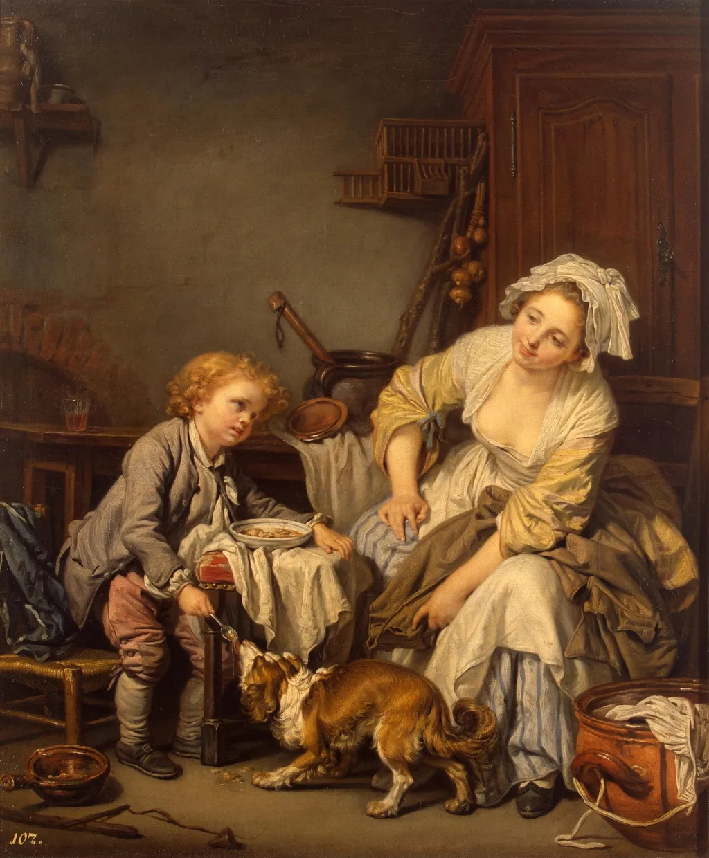 Spoiled Child, by Jean-Baptiste Greuze, oil, 1760