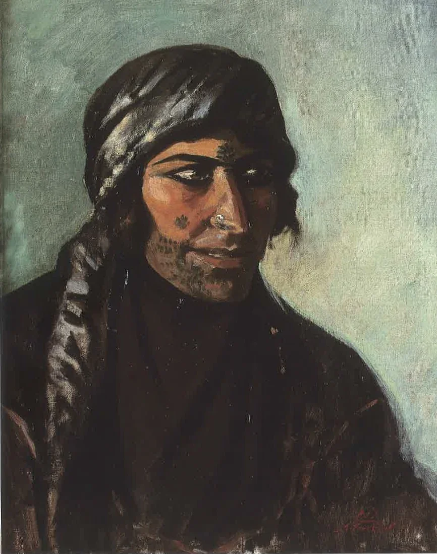 Portrait of a Bedouin Fortune teller, detail