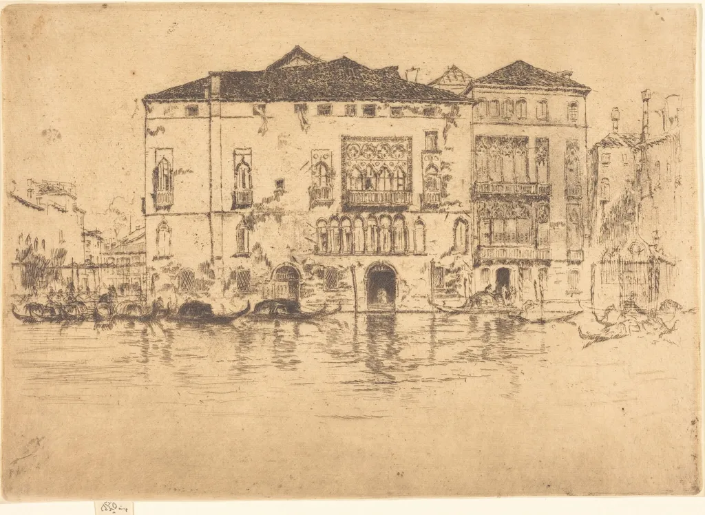 The Palaces, by James McNeill Whistler, ink, 1880