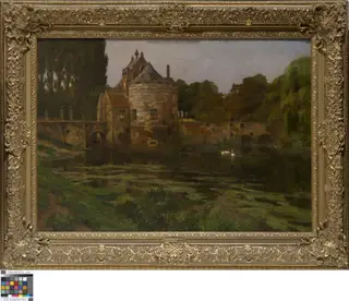 De Smedenpoort te Brugge, by Victor Gilsoul, oil, 1905
