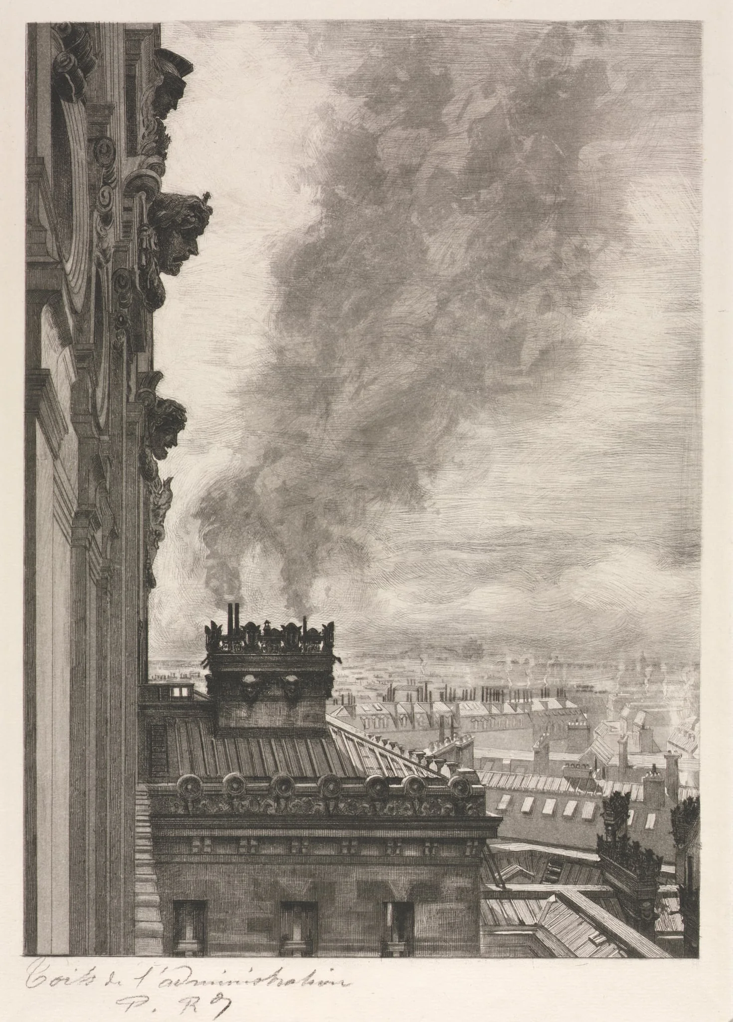 Rooftops of the Administration Building, detail