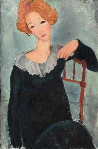 Woman with Red Hair, by Amedeo Modigliani, oil, 1917