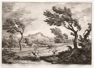 Landscape, by Adrien Manglard, 1753
