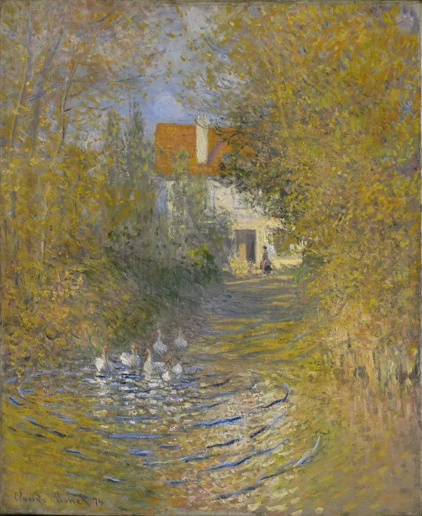 The Geese, by Claude Monet, oil, 1874
