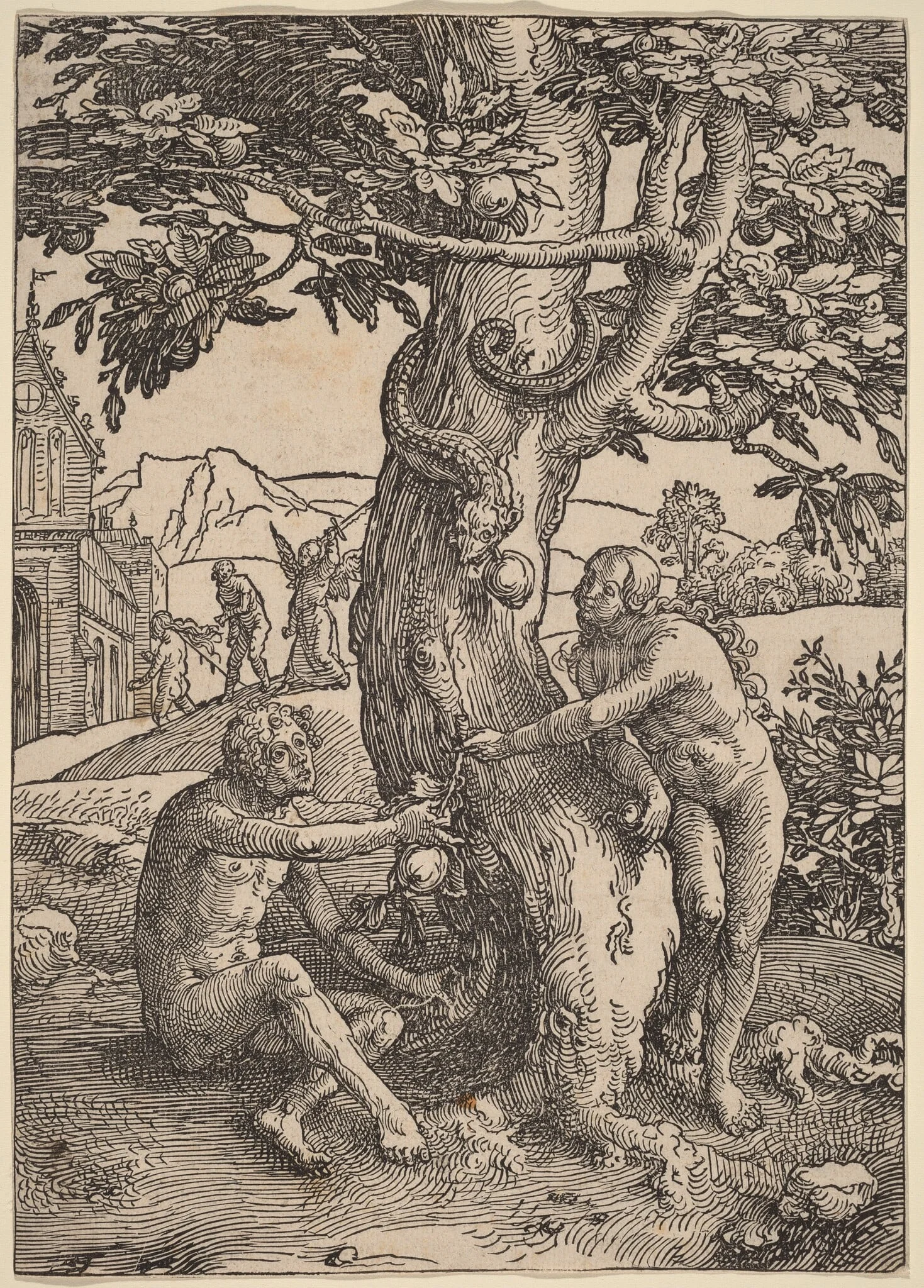 Adam and Eve, detail