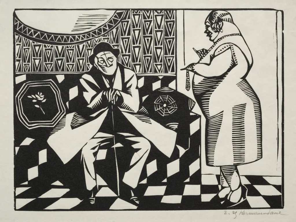 Non! pas de négresse, je suis pacifiste je voudrais une dame boche, by Hermann-Paul, 1924