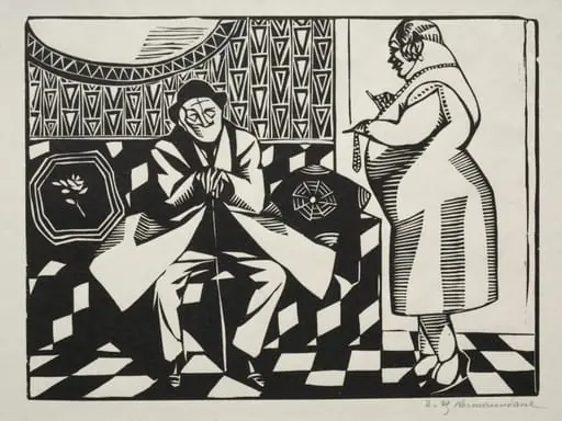 Non! pas de négresse, je suis pacifiste je voudrais une dame boche, by Hermann-Paul, 1924
