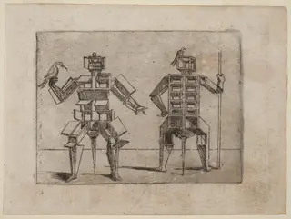 From "Bizzarie di varie Figure", by Giovanni Battista Bracelli, ink, 1624
