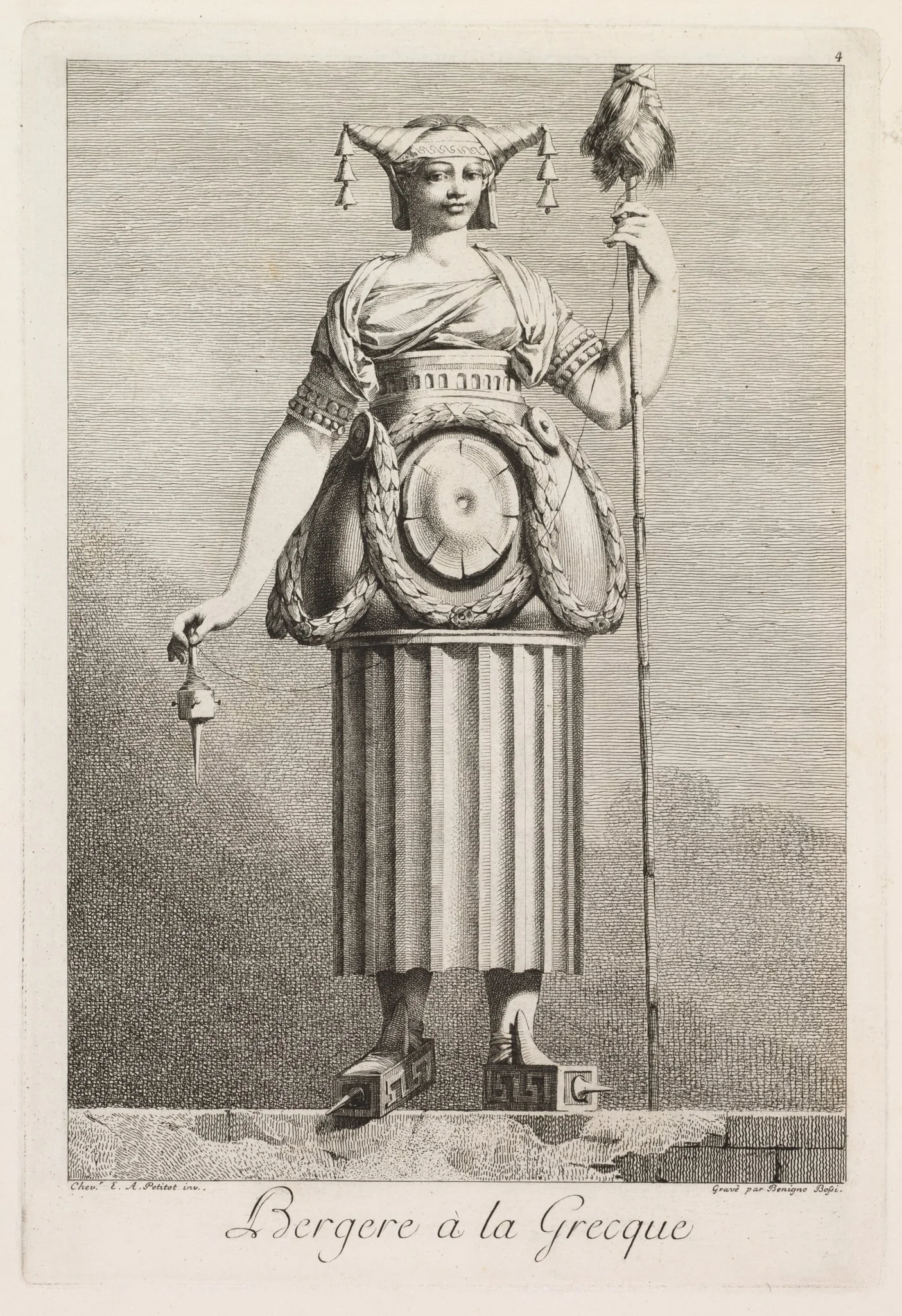 Shepherdess in the Greek Style, Plate 4, detail