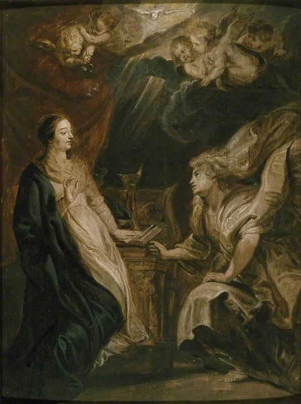Annunciation, detail