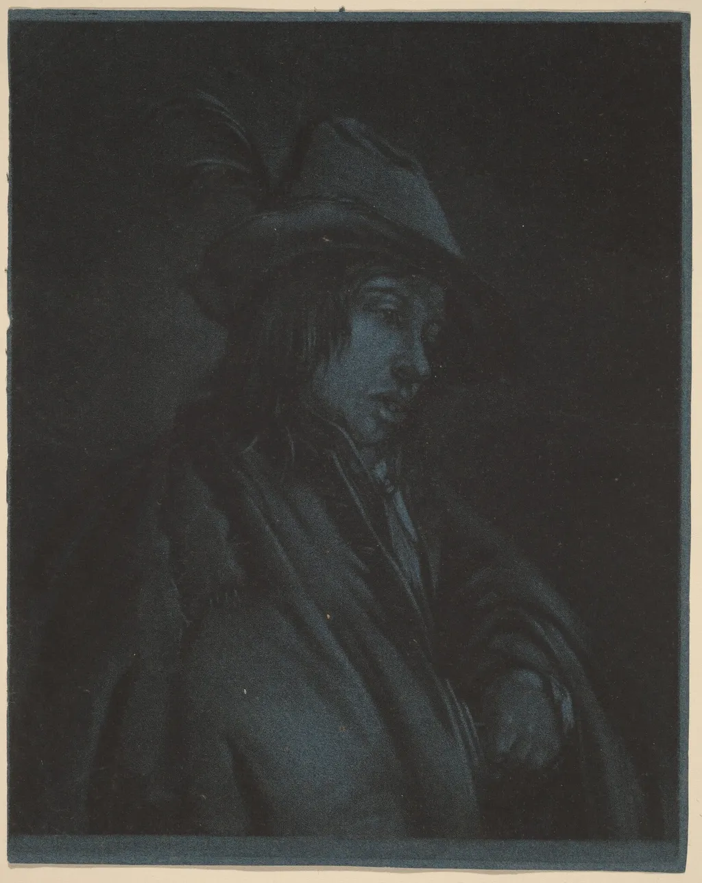 Young Man Playing the Hurdy-Gurdy, by Jan Stolker, ink, 1762