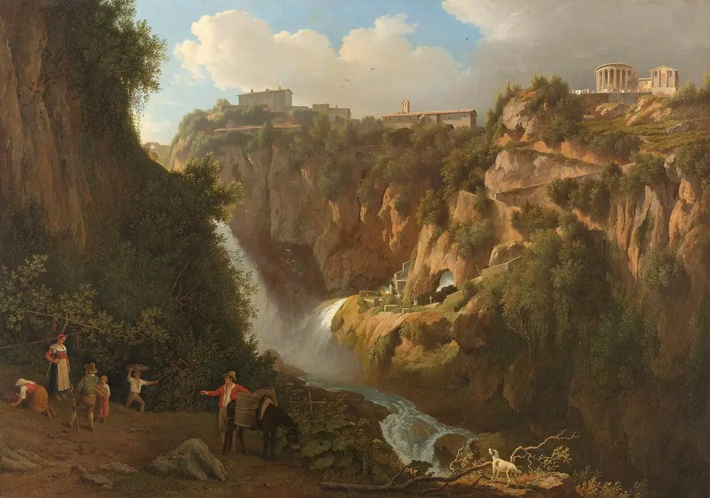 The Waterfall at Tivoli, by Abraham Teerlink, oil, 1824