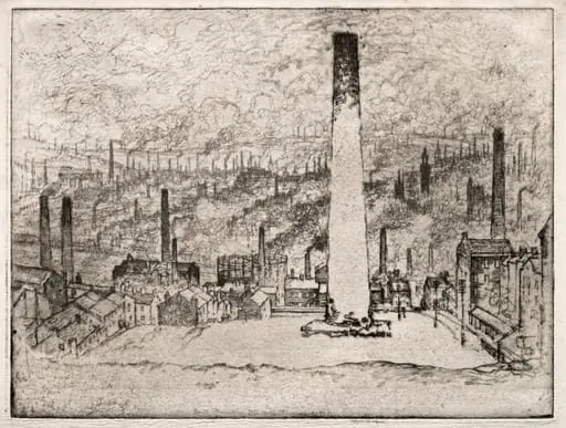 The Great Chimney, Bradford, by Joseph Pennell, 1909