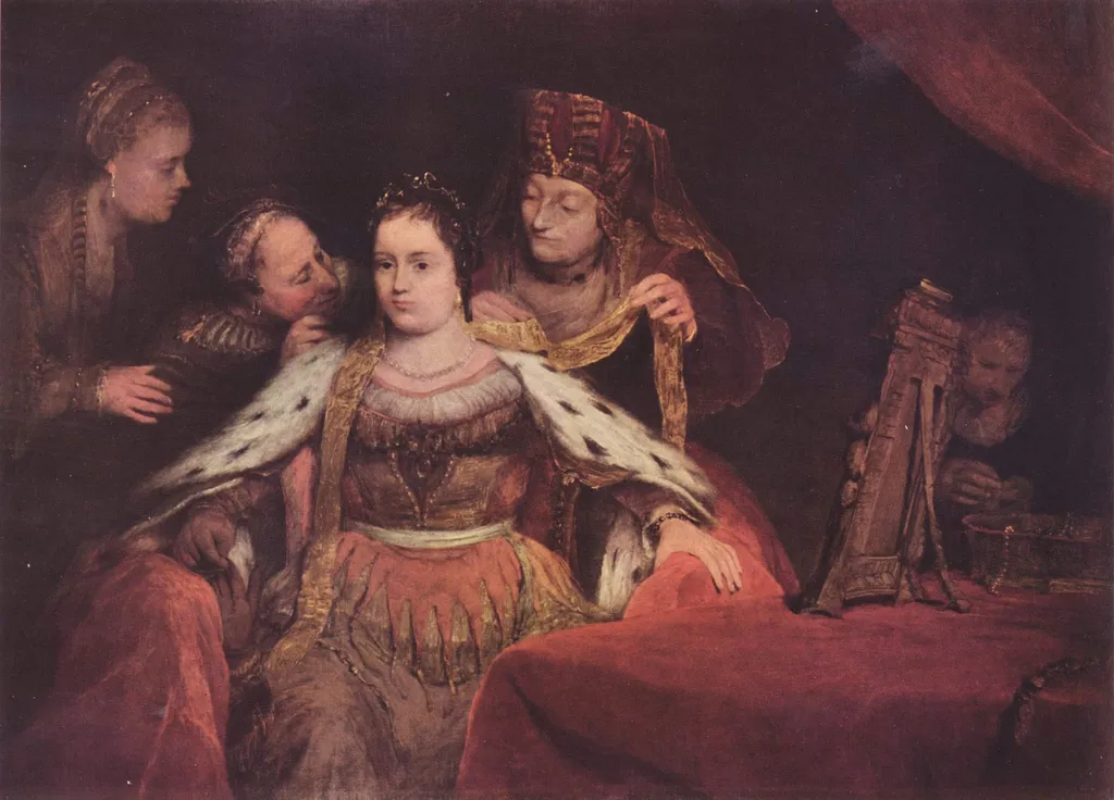 Esther's toilet, by Arent de Gelder, oil, 1692
