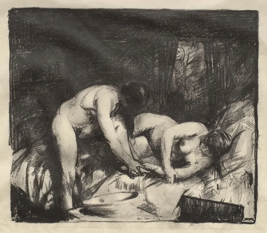 Two Girls, first state, detail