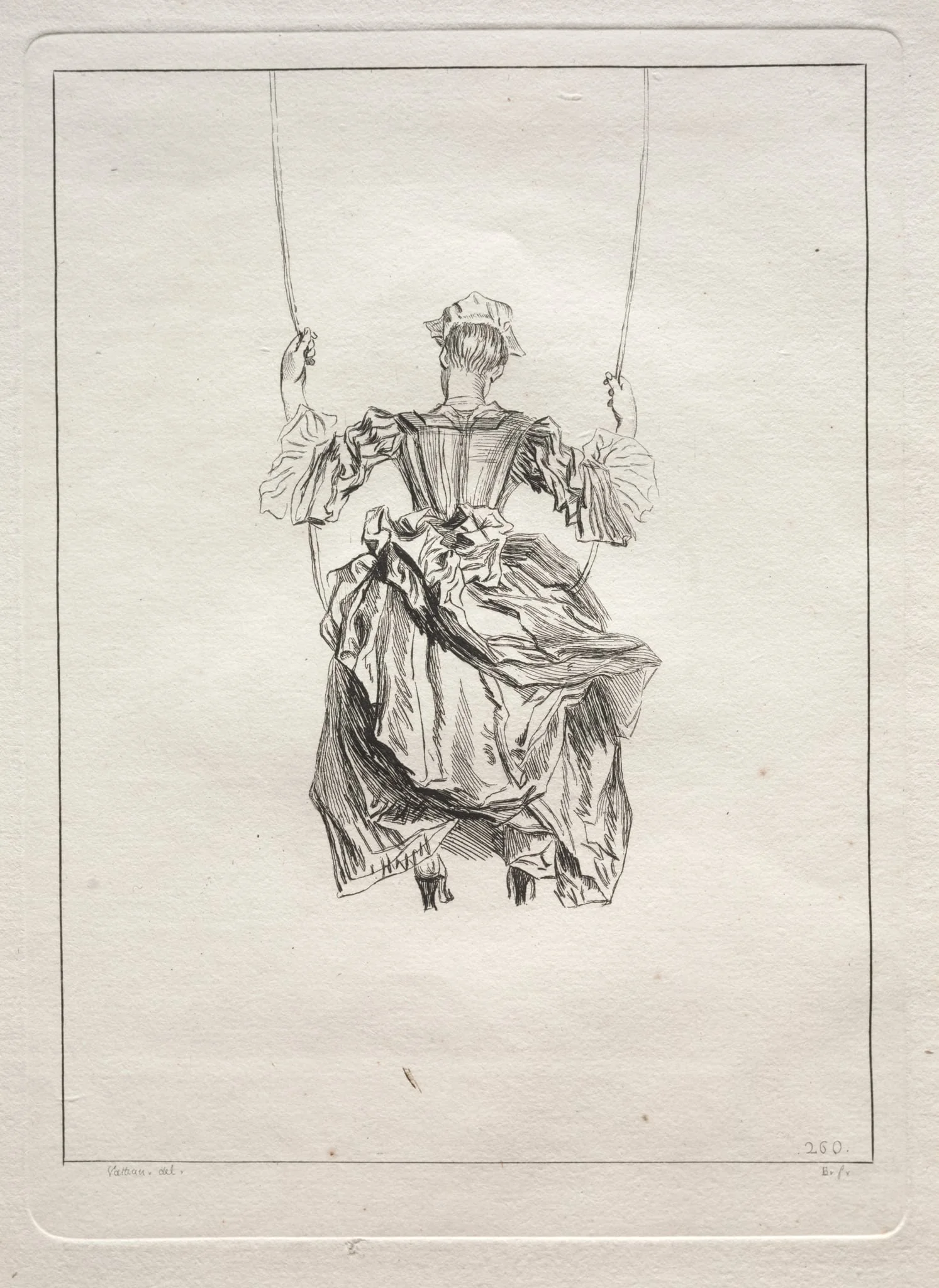 Woman on a Swing, Viewed From Behind, detail