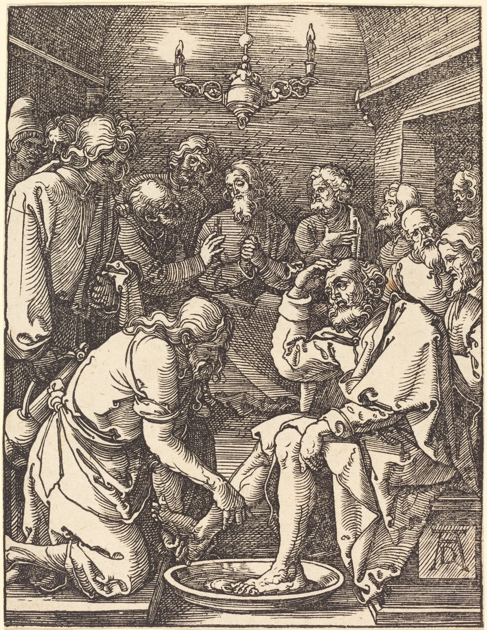 Christ Washing the Feet of the Disciples, detail