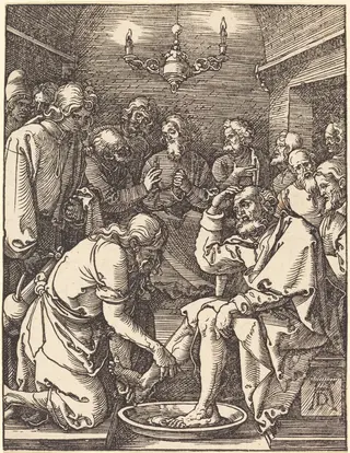 Christ Washing the Feet of the Disciples, by Albrecht Dürer, ink, 1510