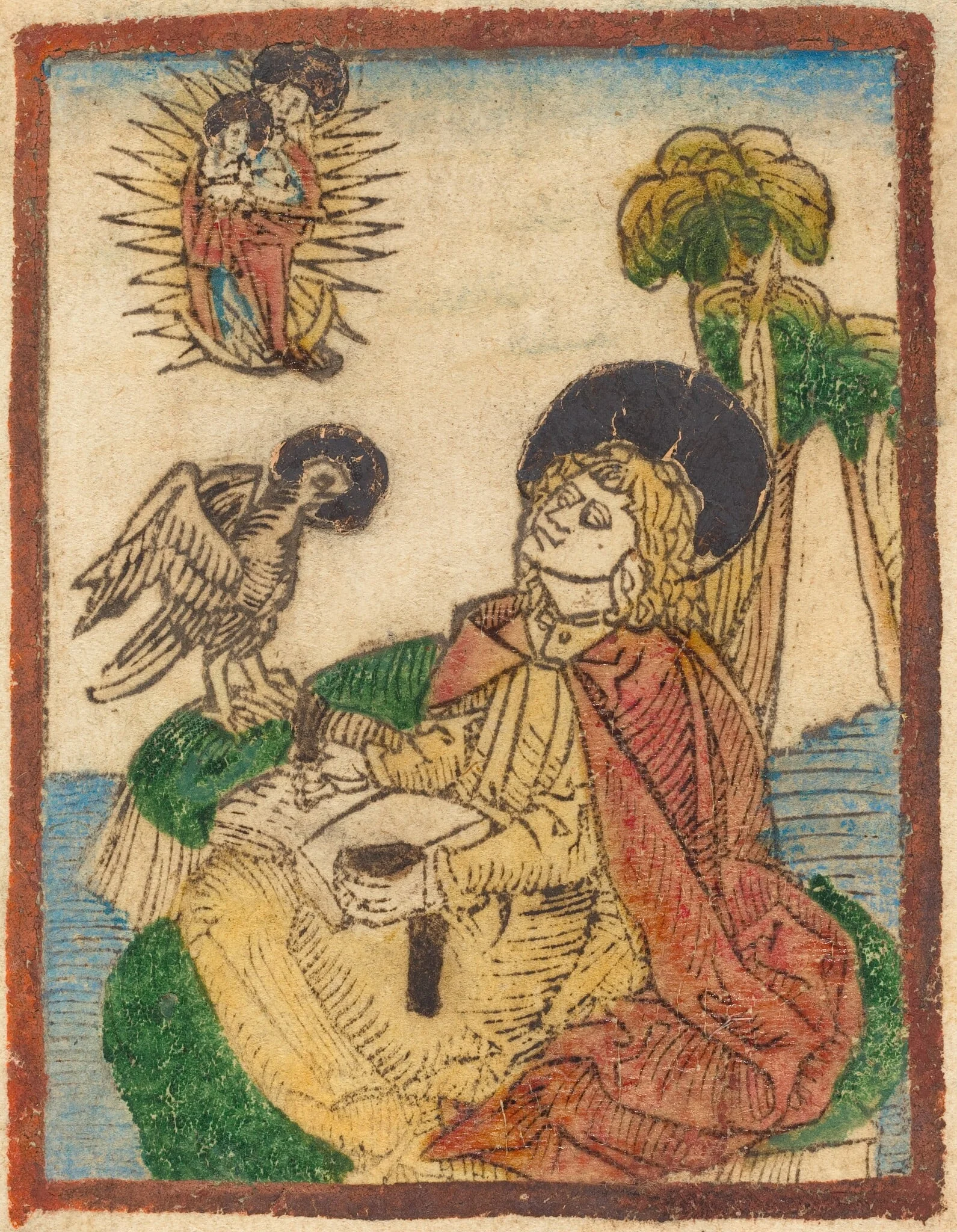Saint John on the Island of Patmos, detail