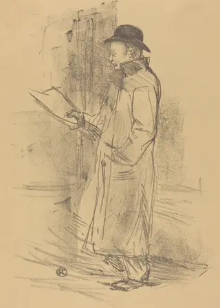 Program for "Benefice Gemier" (Programme du "Bénéfice Gémier"), by Henri de Toulouse-Lautrec, ink, 1897