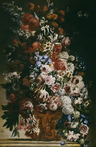 Flowerpiece, by Andrea Belvedere, oil, 1698