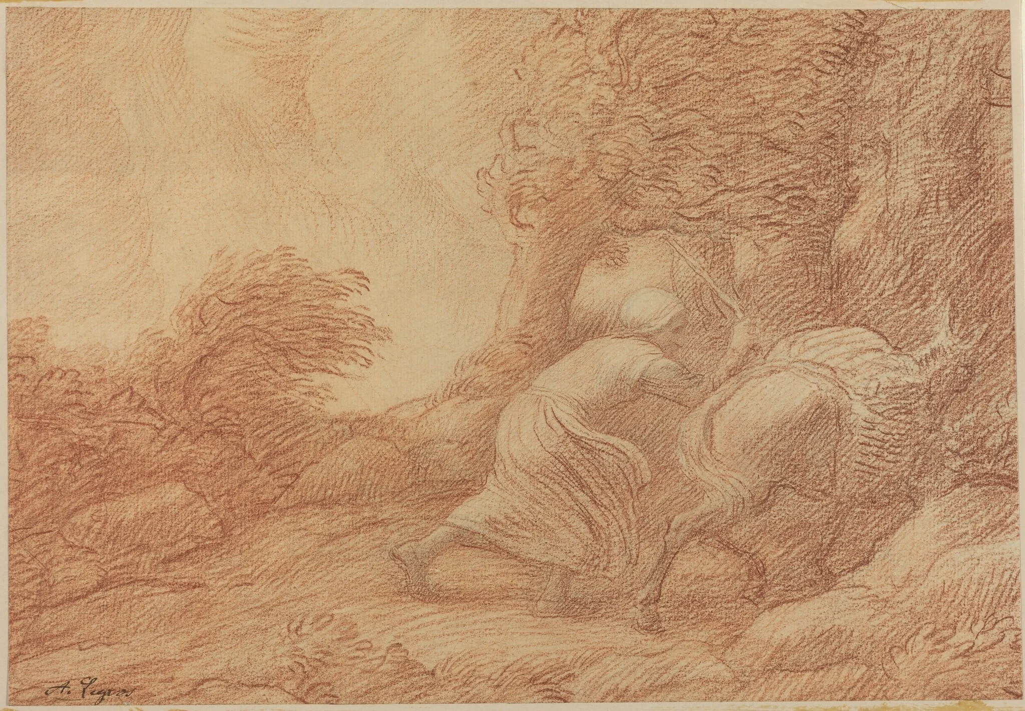 Peasant and Ass, detail
