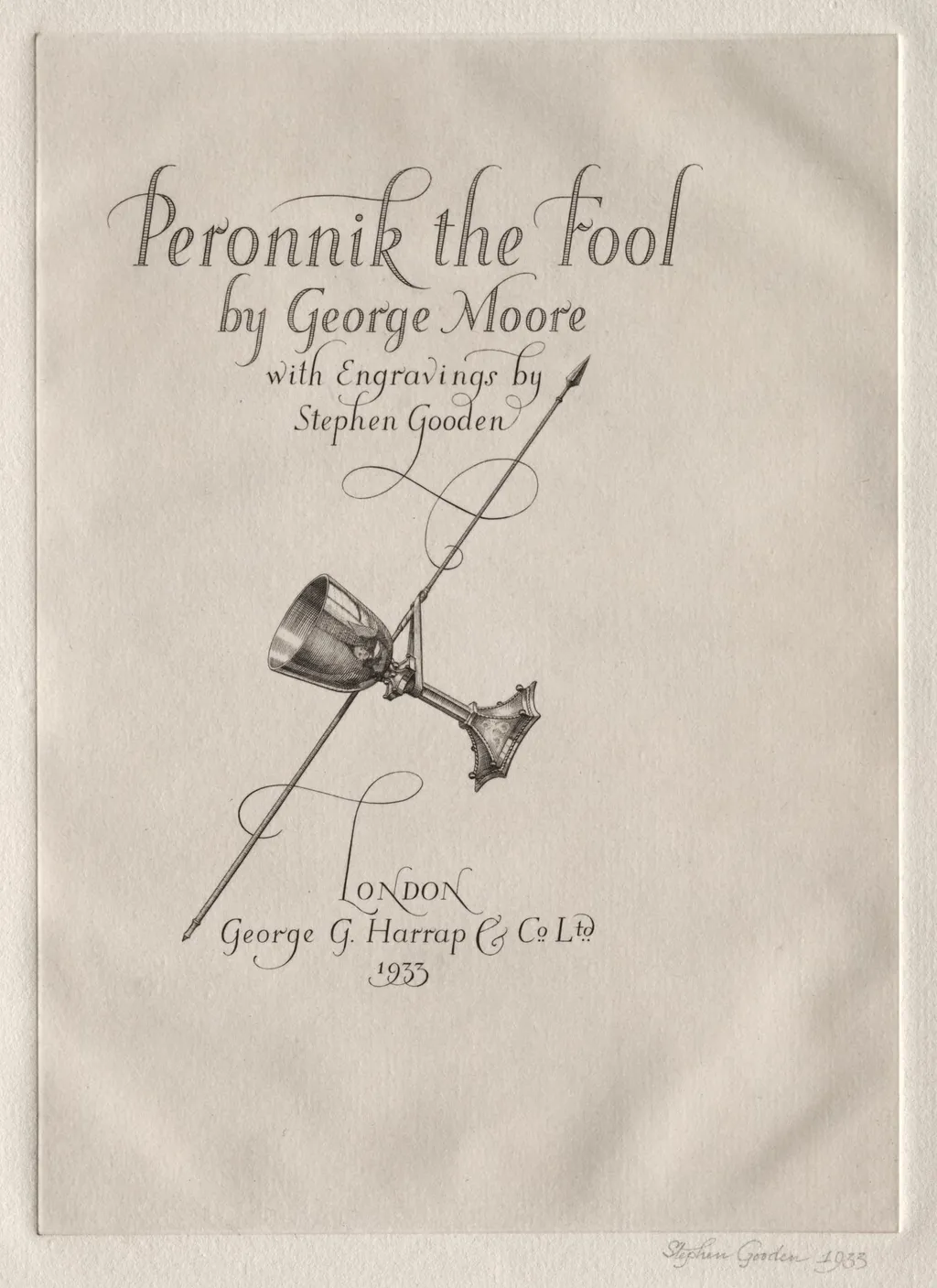 Illustration for "Peronnik the Fool":  Peronnik the Fool, by Stephen Gooden, 1933