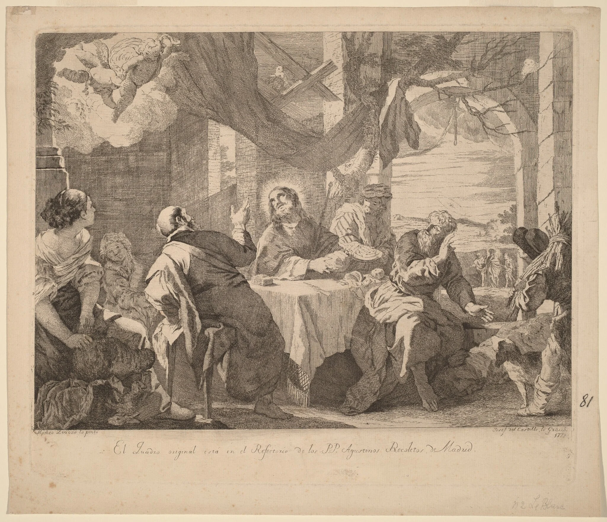 The Supper at Emmaus, detail