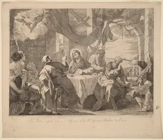 The Supper at Emmaus, by José del Castillo, ink, 1778
