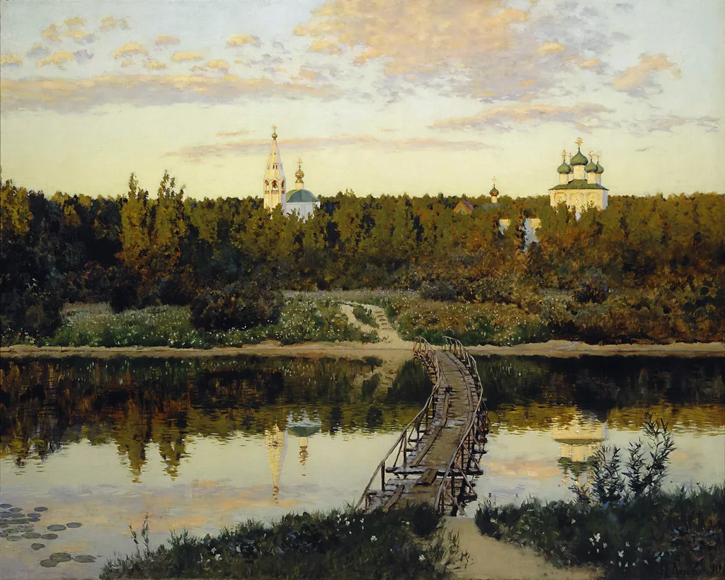 A Quiet Monastery, by Isaac Levitan, oil, 1896