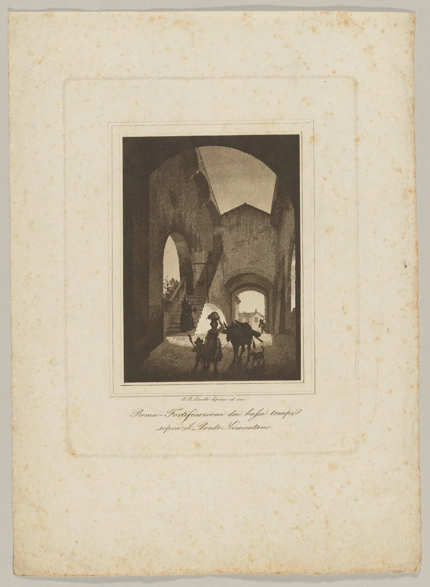 Fortificazioni dei bassi tempi sopra il Ponte Nomentano (Fortifications of the Ponte Nomentano), detail