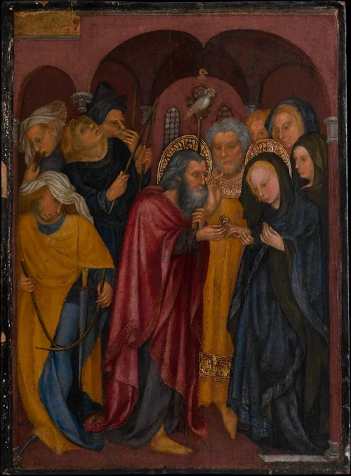 The Marriage of the Virgin, detail