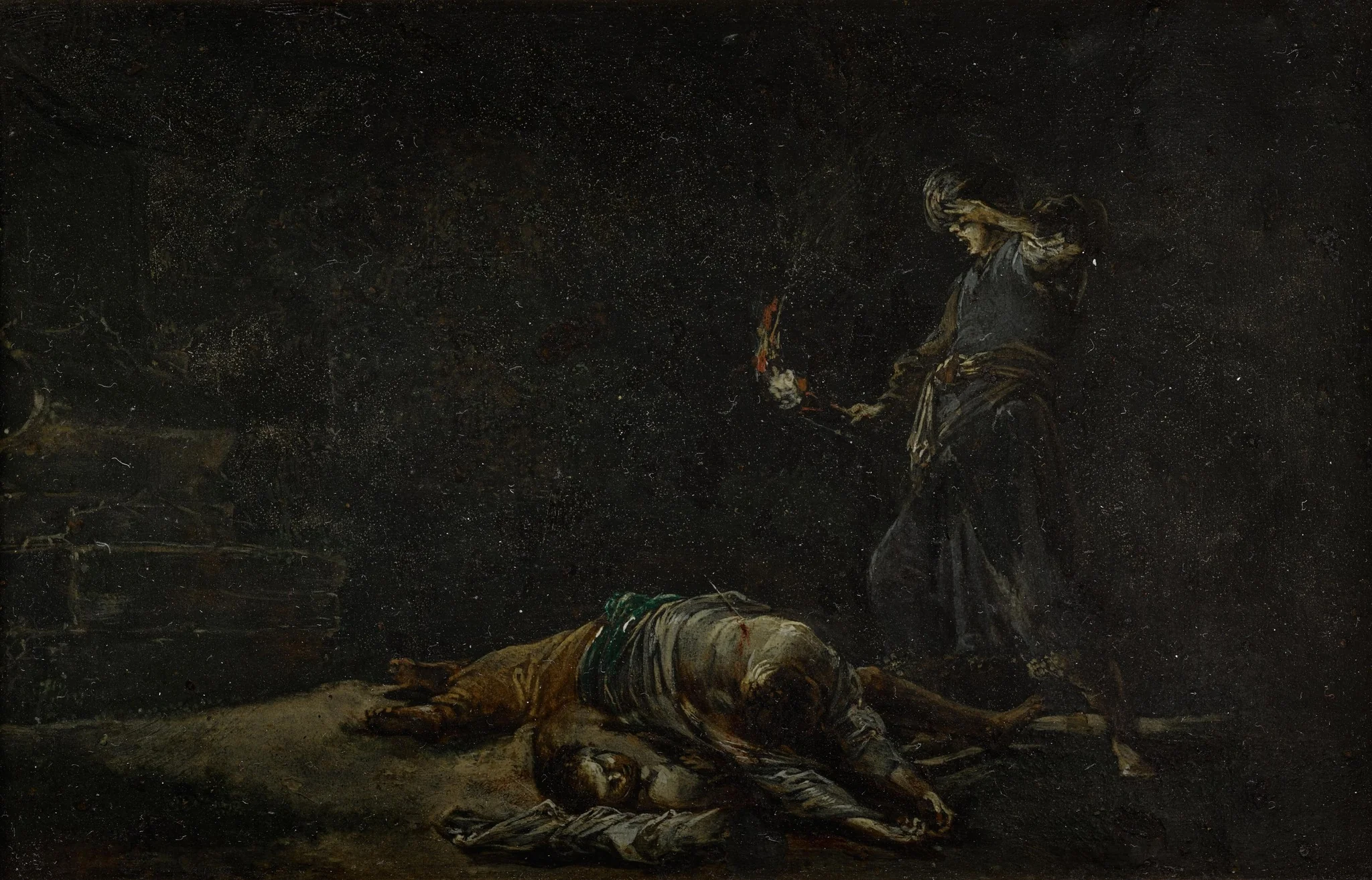Die Auffindung von Pyramus und Thisbe, detail