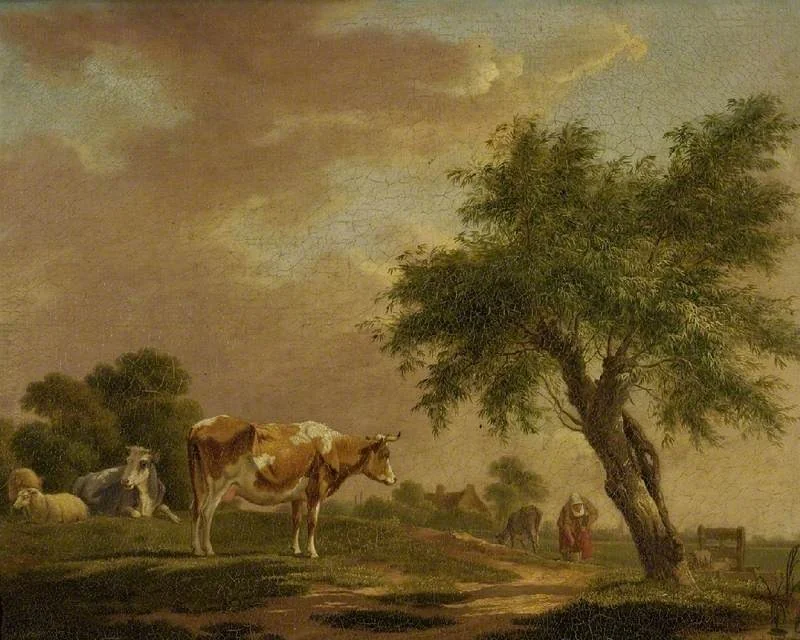 Cattle-piece, detail