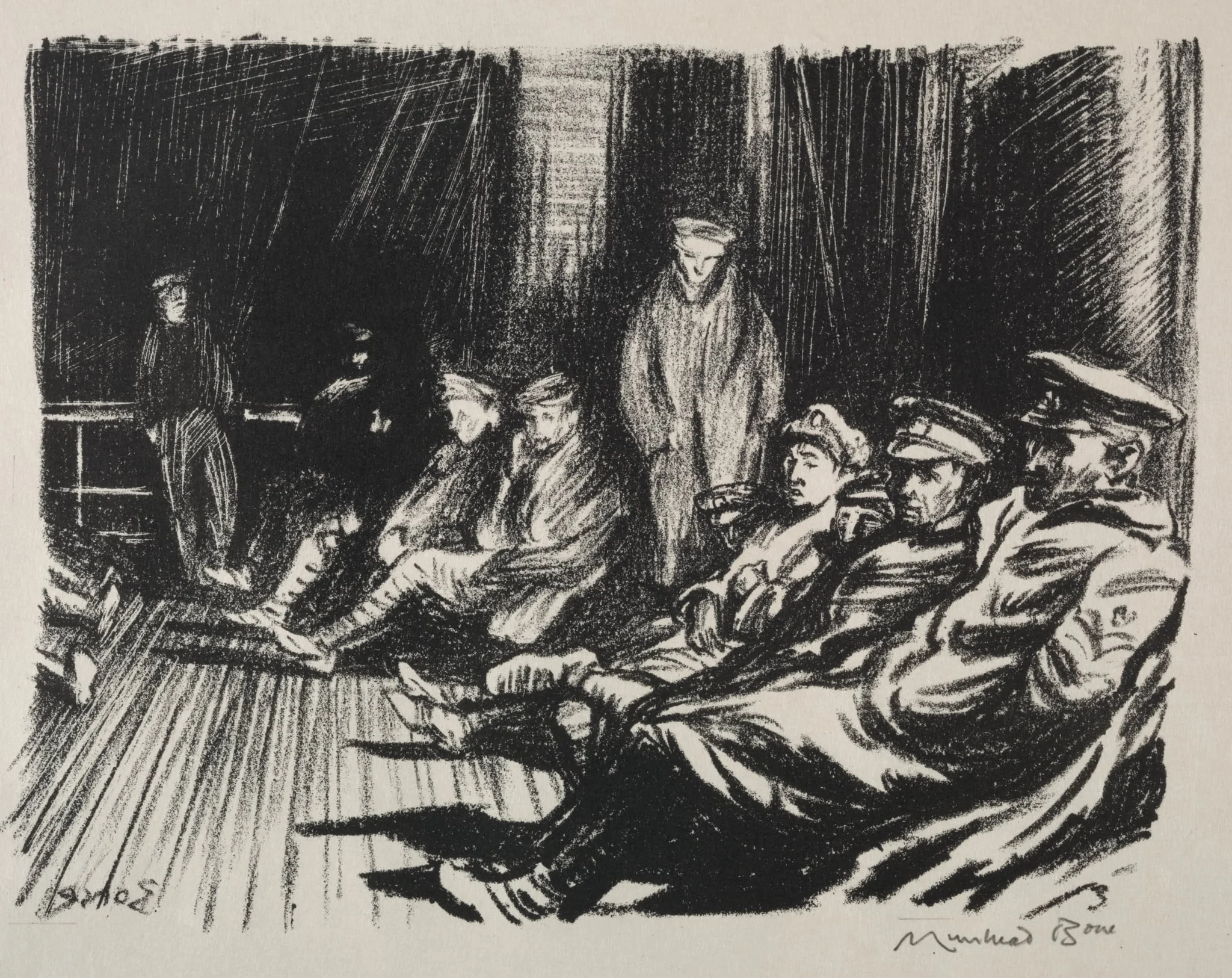 Walking Wounded on a Hospital Ship, detail