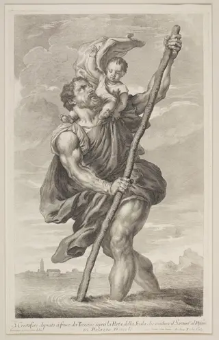 St. Christopher, by Andrea Zucchi, 1750