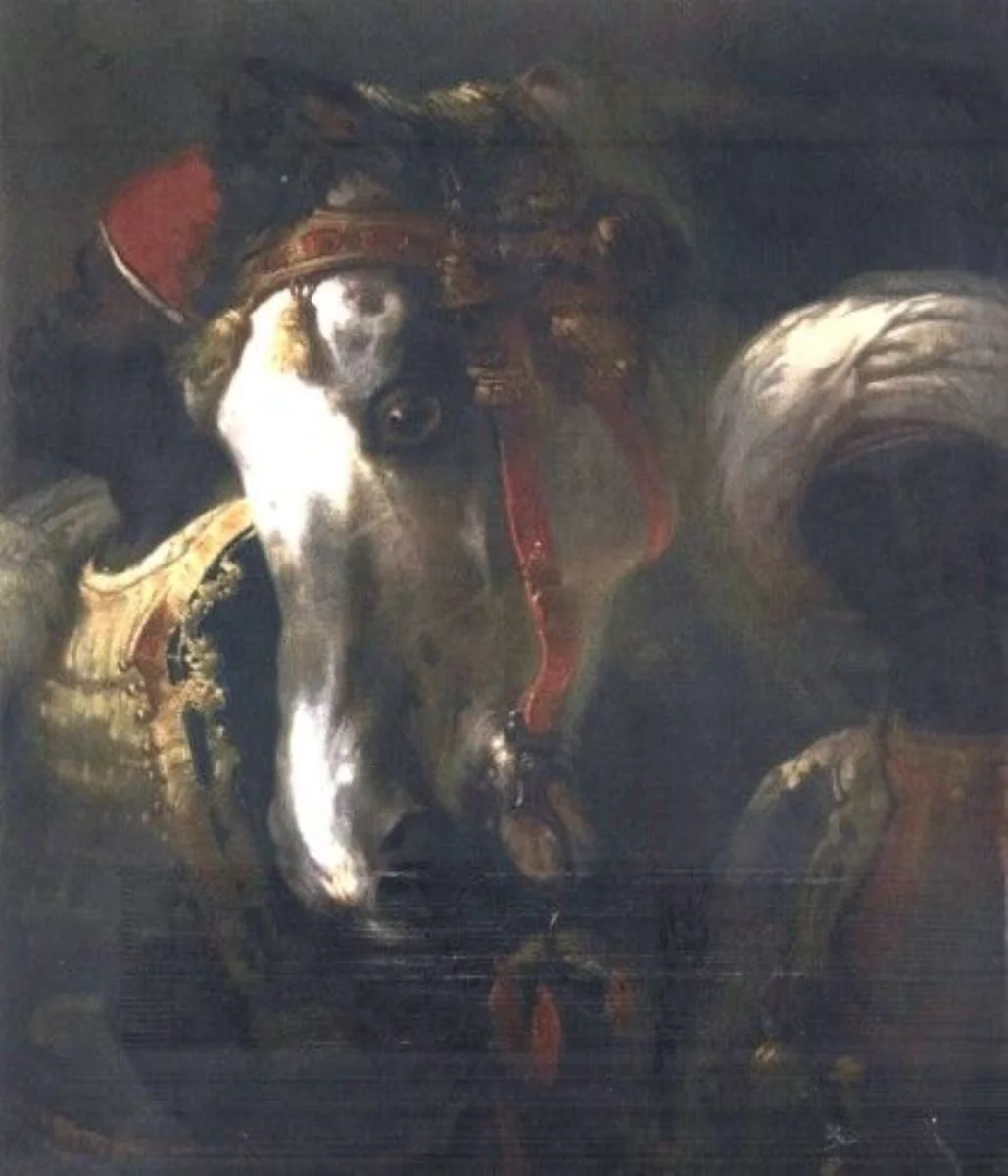 Doi arabi și un cal alb, detail