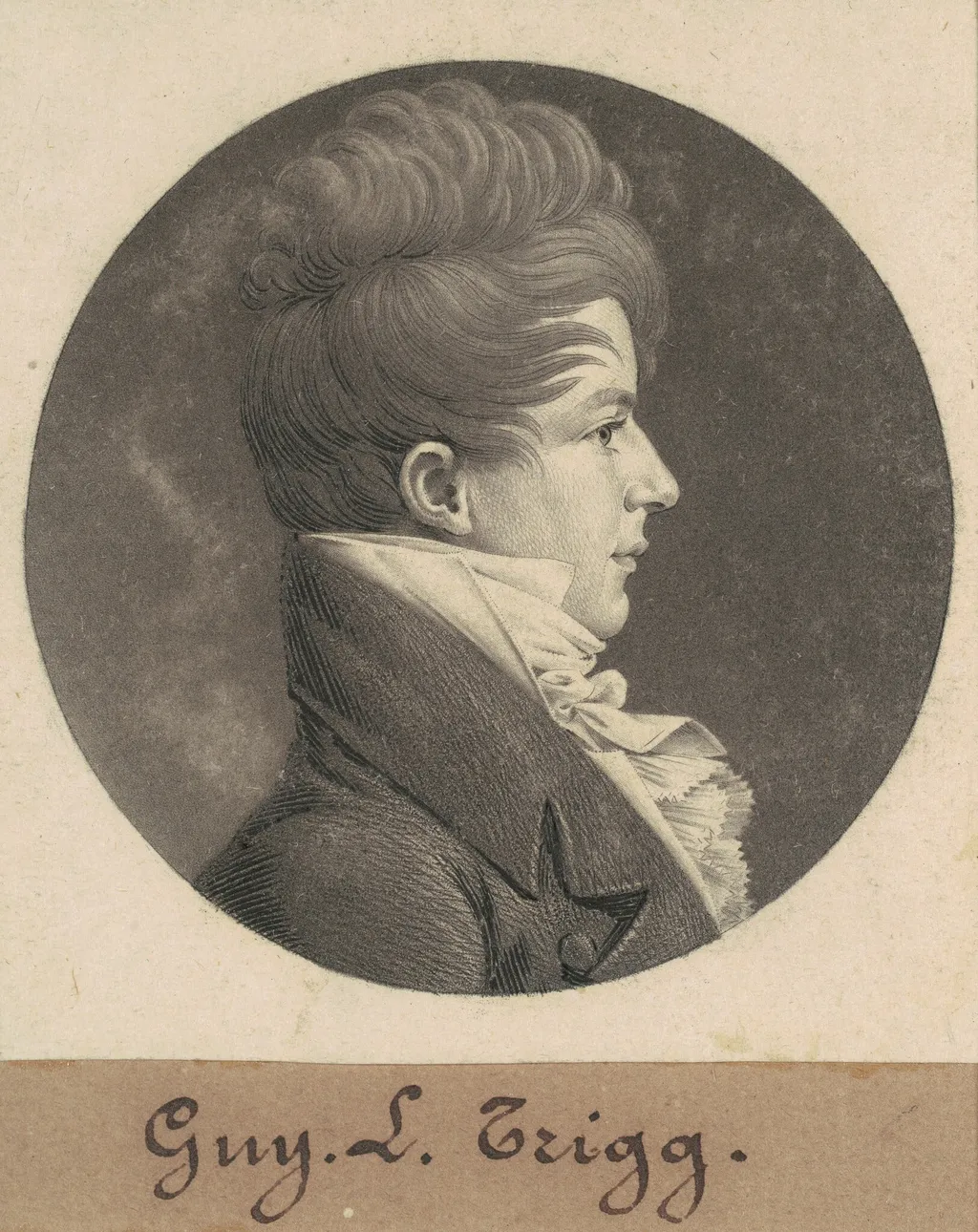 Guy L. Trigg, by Charles B. J. Févret de Saint-Mémin, ink, 1808
