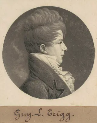 Guy L. Trigg, by Charles B. J. Févret de Saint-Mémin, ink, 1808