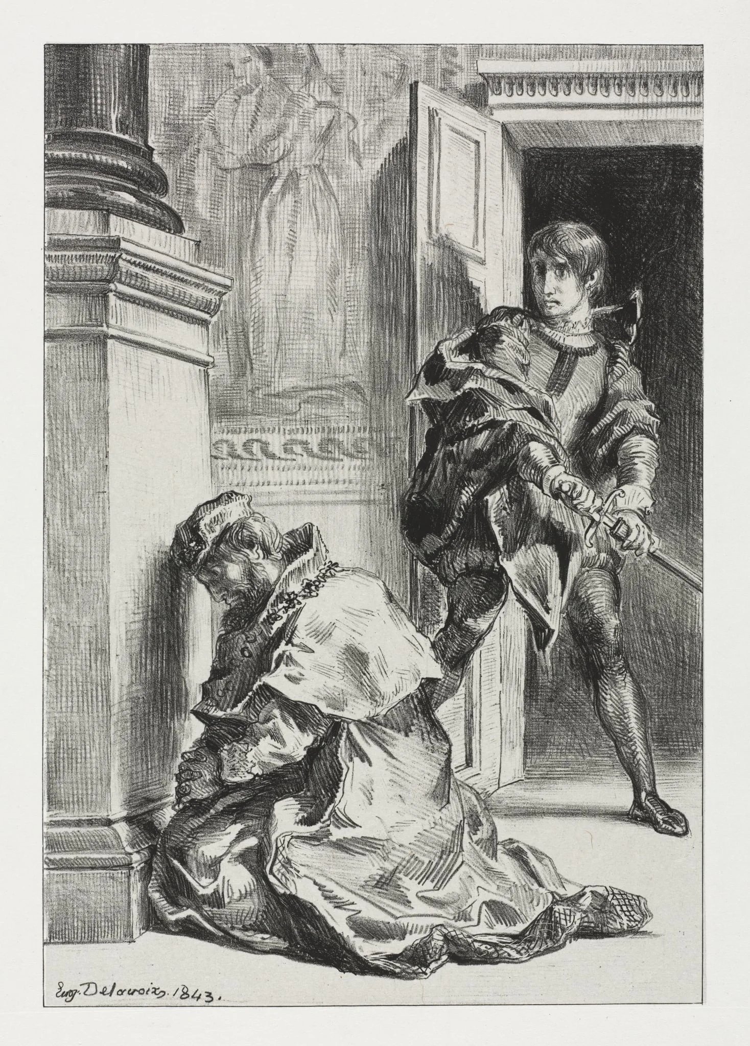 Hamlet: Hamlet Attempts to Kill the King, detail