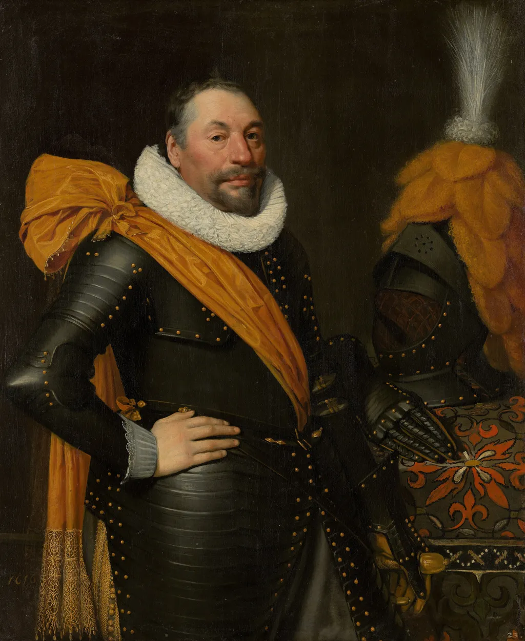 Portrait of an Officer, by Jan van Ravesteyn, oil, 1616
