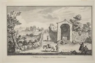 Veduta di Campagna vincino a Gamberaia, by Michele Marieschi, ink, 1726