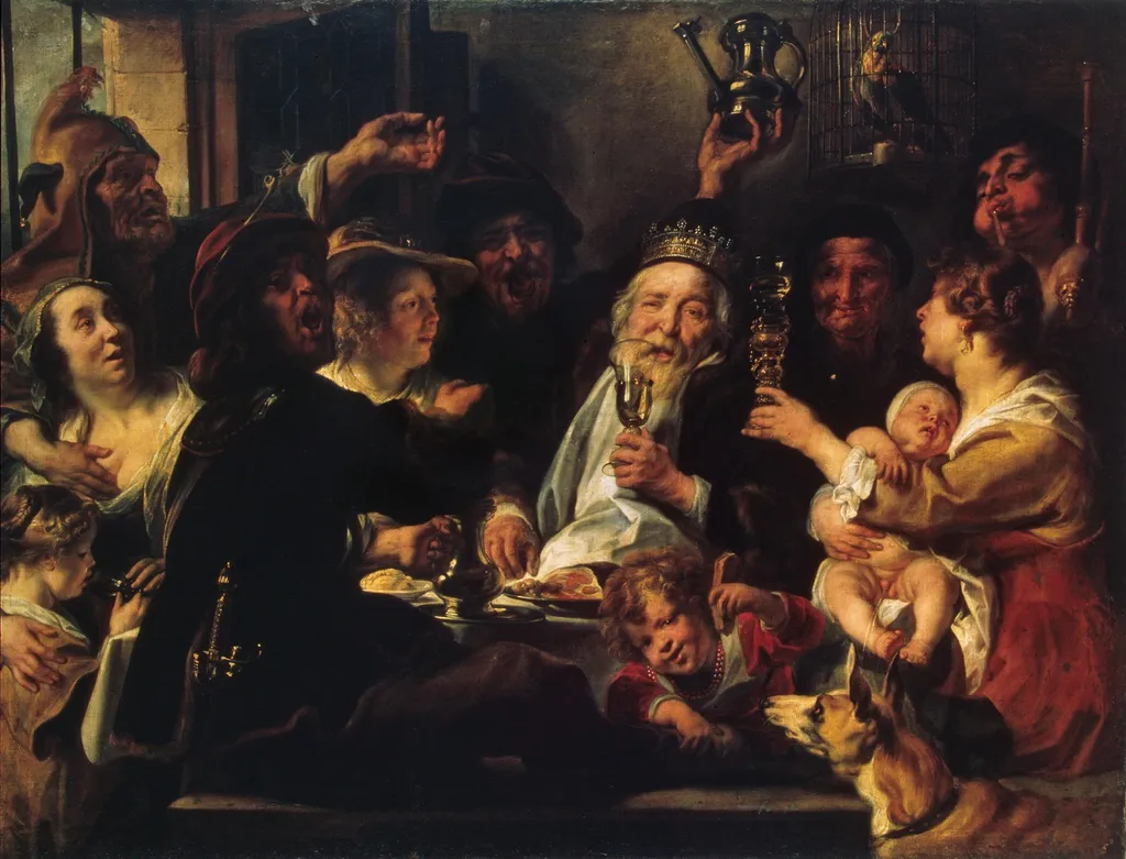 The Bean king, by Jacob Jordaens, oil, 1638