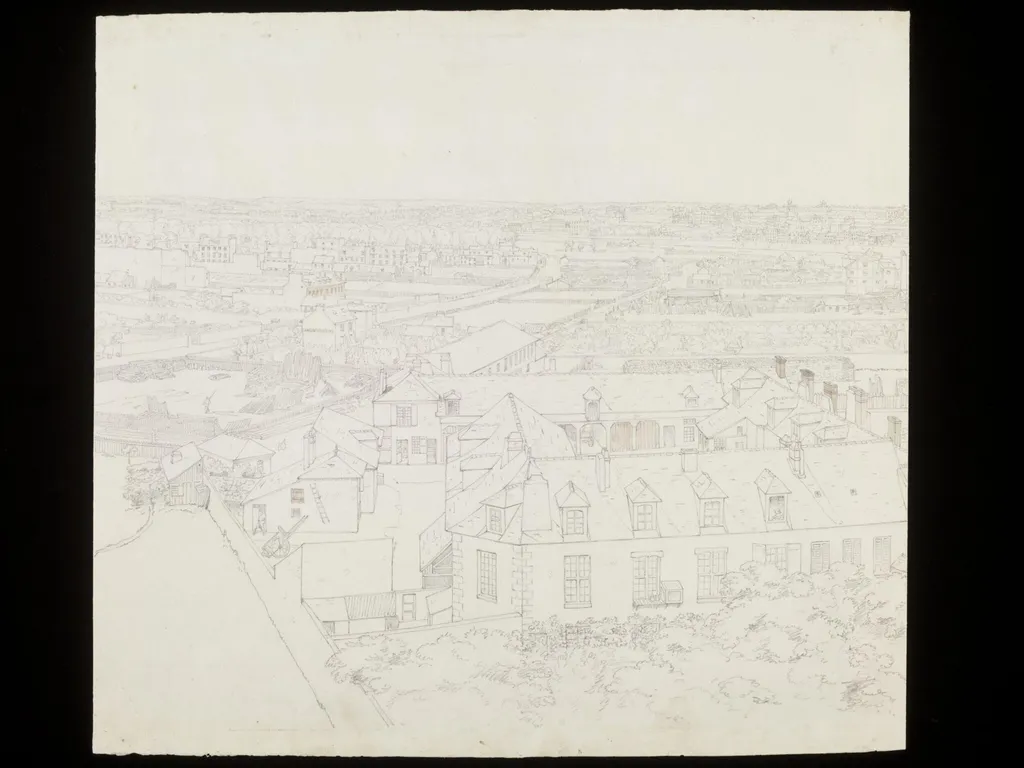 Preparatory study for a panorama of Paris from the Seine, by Henry Aston Barker, 1802