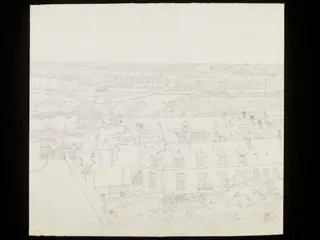 Preparatory study for a panorama of Paris from the Seine, by Henry Aston Barker, 1802